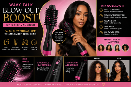 WAVY TALK BLOW OUT BOOST IONIC THERMAL BRUSH