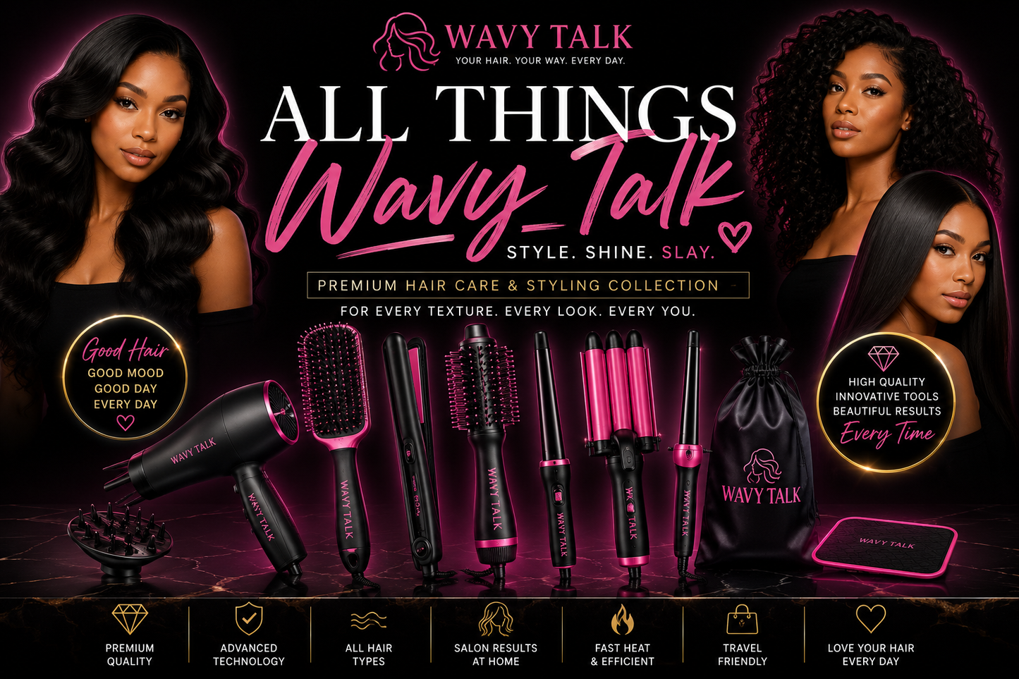 WAVY TALK VENT SESH WIDE FLAT IRON